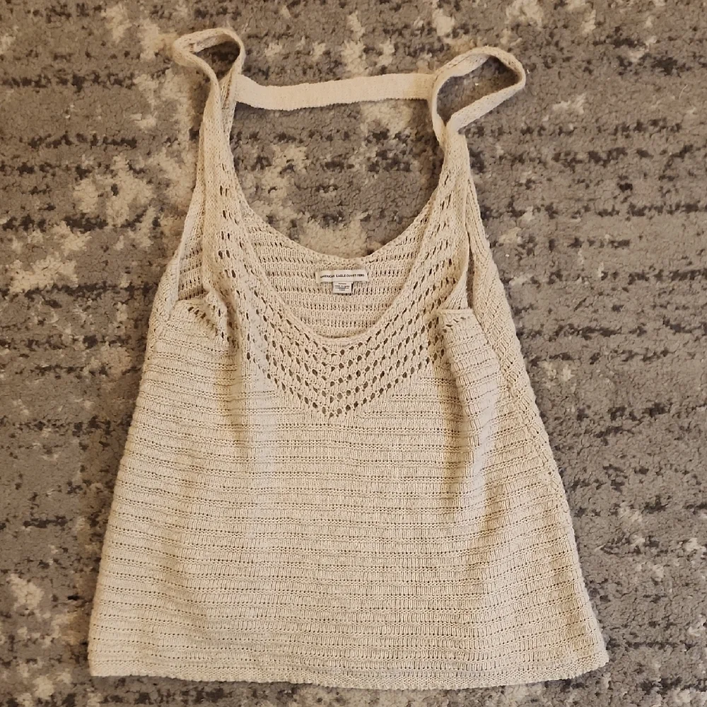 Women's Cream Knit Tank Top - Picture 2 of 4